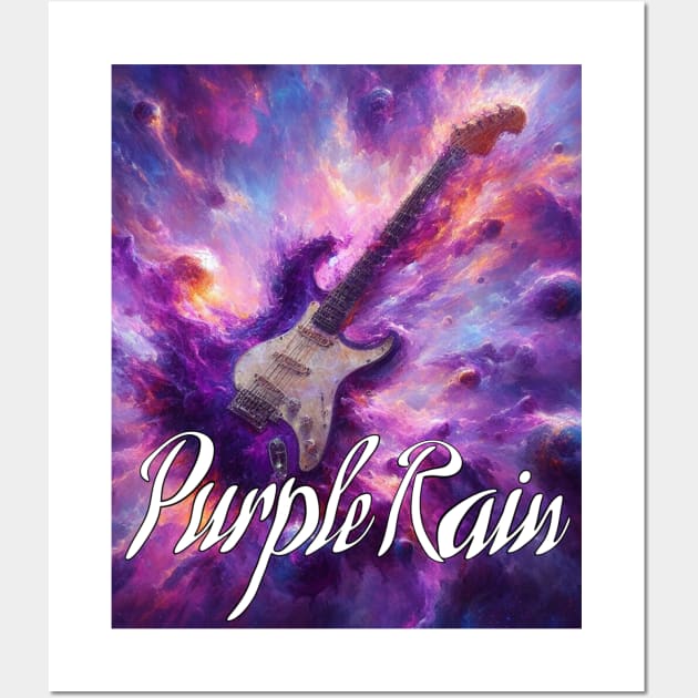 Prince Purple Rain guitar Wall Art by DarkWave